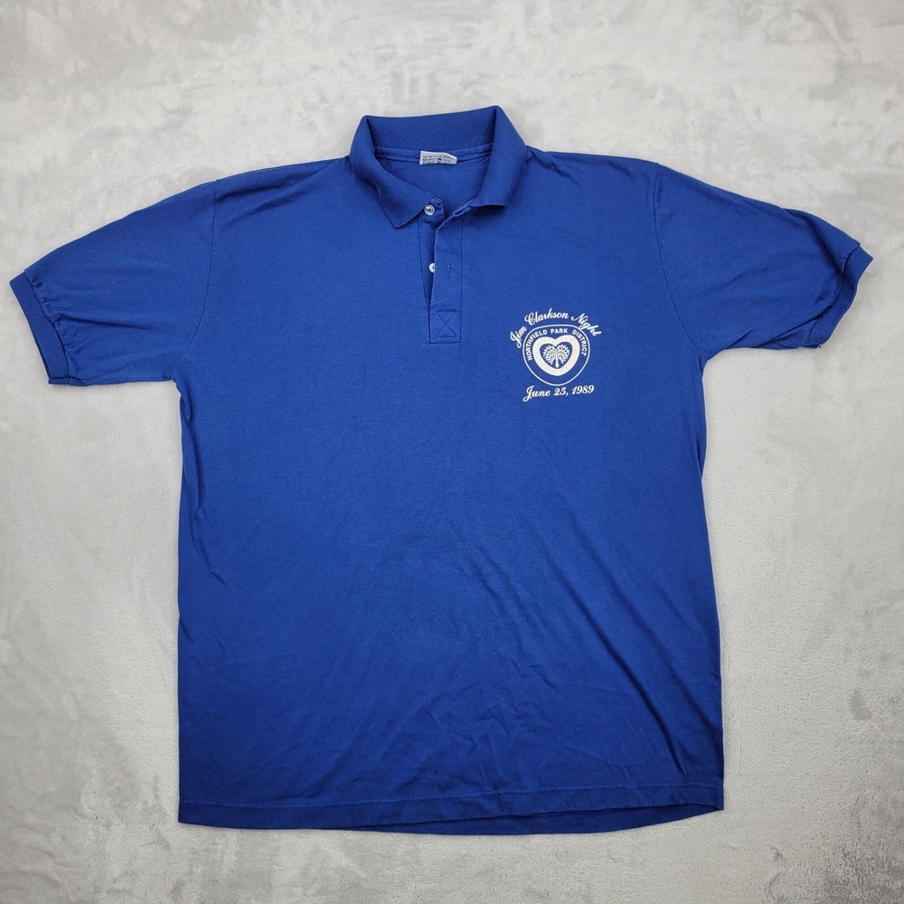 Vintage Stedman Shirt Mens XL Golf Polo‎ Work Uniform Park District Northfield